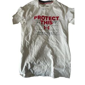 Under Armour white protect this fitted shirt